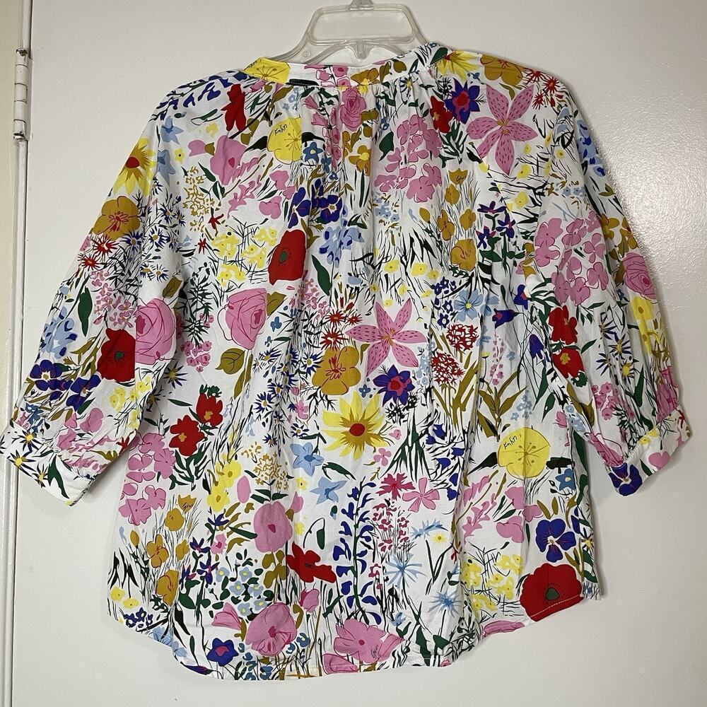 AVARA Diane Multicolor Floral button down blouse Top Size XS - Picture 6 of 6